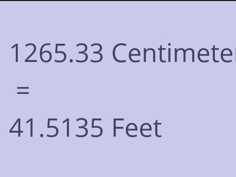 1265.33 CM TO FEET