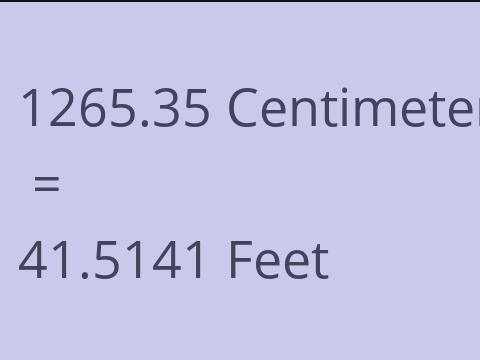 1265.35 CM TO FEET