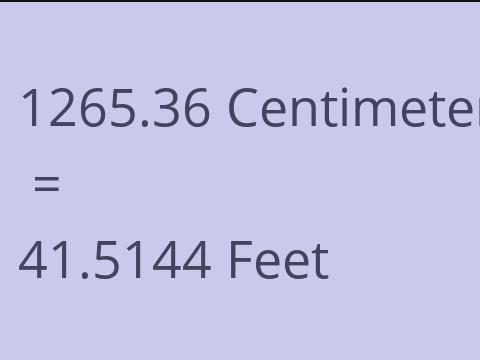 1265.36 CM TO FEET