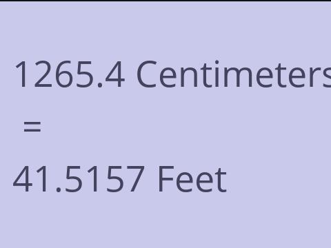 1265.4 CM TO FEET