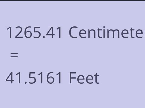 1265.41 CM TO FEET