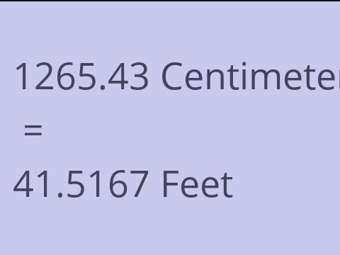 1265.43 CM TO FEET