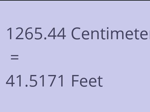 1265.44 CM TO FEET