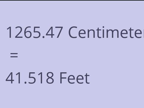 1265.47 CM TO FEET