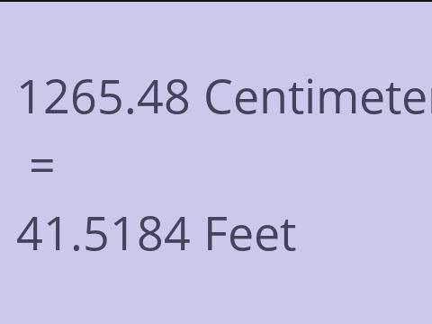 1265.48 CM TO FEET