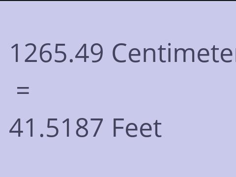 1265.49 CM TO FEET