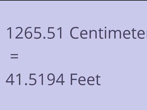 1265.51 CM TO FEET