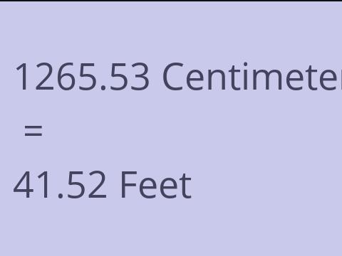 1265.53 CM TO FEET