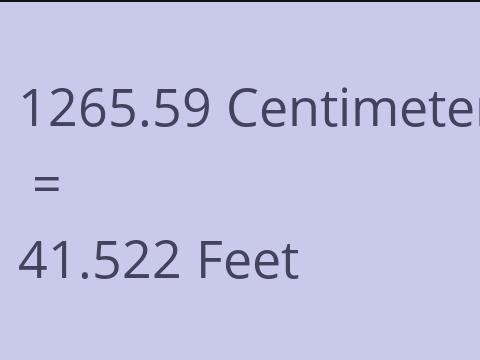 1265.59 CM TO FEET