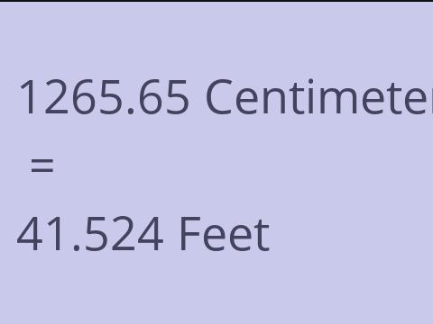 1265.65 CM TO FEET