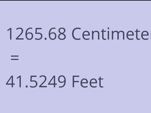 1265.68 CM TO FEET