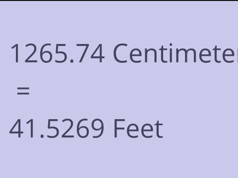 1265.74 CM TO FEET