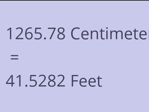 1265.78 CM TO FEET