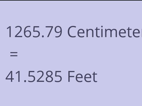 1265.79 CM TO FEET