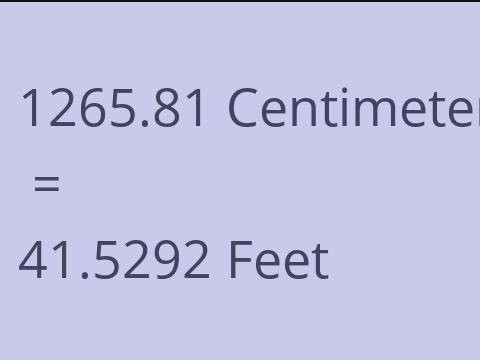 1265.81 CM TO FEET