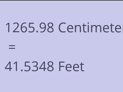 1265.98 CM TO FEET