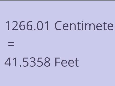 1266.01 CM TO FEET