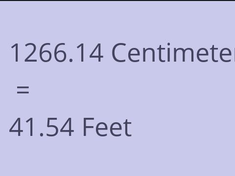 1266.14 CM TO FEET