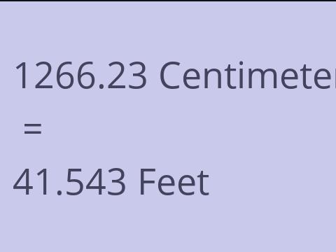 1266.23 CM TO FEET