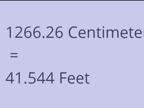 1266.26 CM TO FEET