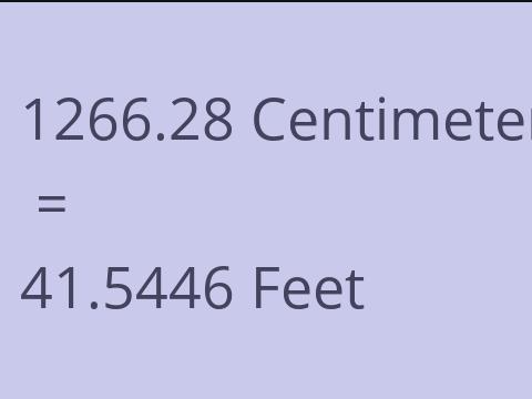 1266.28 CM TO FEET