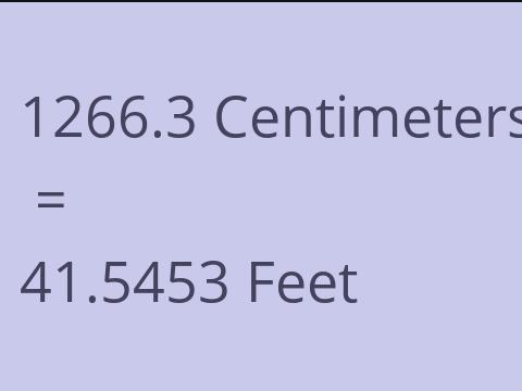 1266.3 CM TO FEET