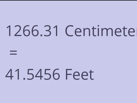 1266.31 CM TO FEET