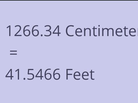 1266.34 CM TO FEET