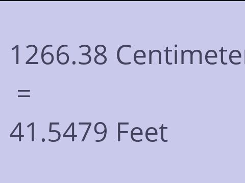 1266.38 CM TO FEET