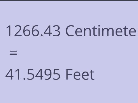 1266.43 CM TO FEET