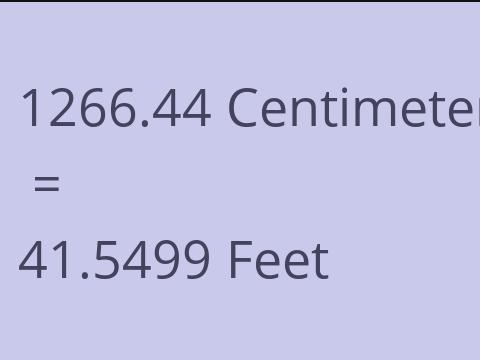 1266.44 CM TO FEET