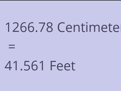 1266.78 CM TO FEET