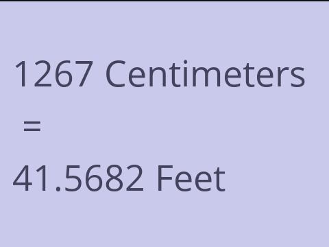 1267 CM TO FEET