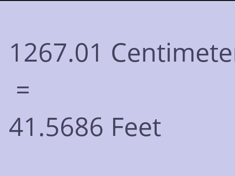 1267.01 CM TO FEET