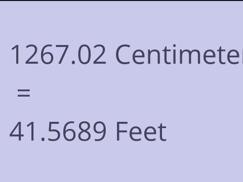 1267.02 CM TO FEET