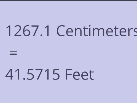 1267.1 CM TO FEET