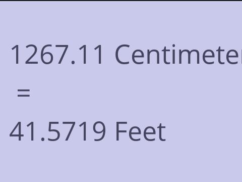 1267.11 CM TO FEET