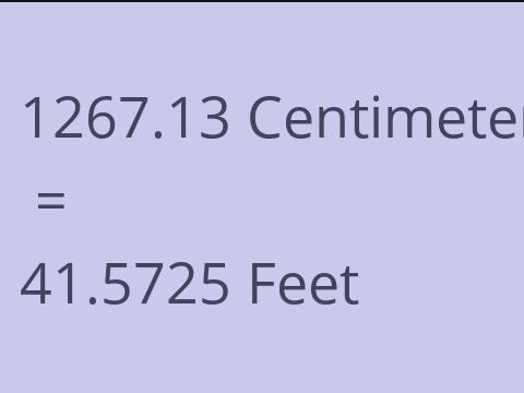 1267.13 CM TO FEET