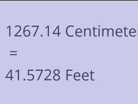 1267.14 CM TO FEET