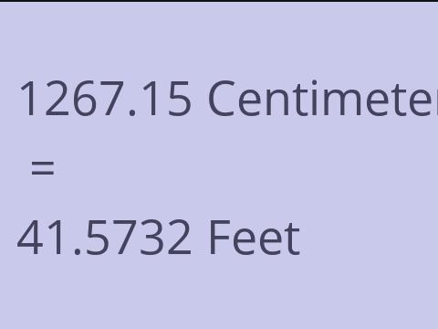 1267.15 CM TO FEET