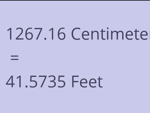 1267.16 CM TO FEET