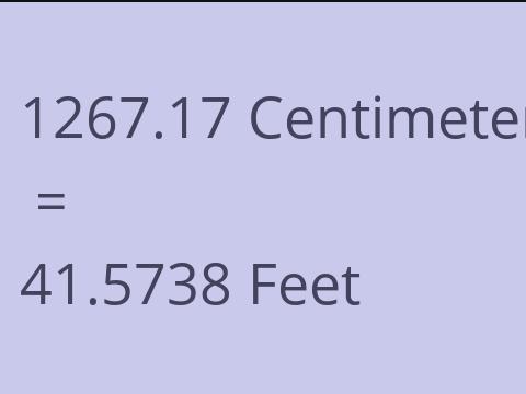 1267.17 CM TO FEET