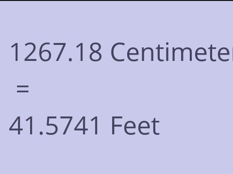 1267.18 CM TO FEET