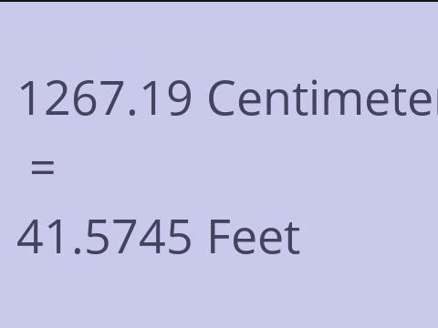 1267.19 CM TO FEET