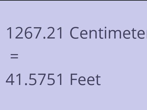 1267.21 CM TO FEET