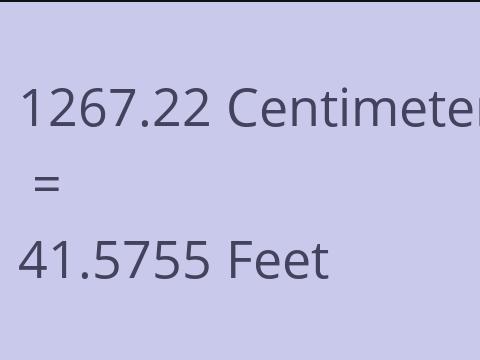 1267.22 CM TO FEET