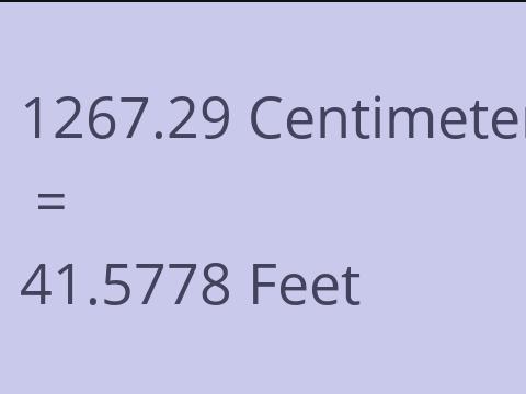 1267.29 CM TO FEET