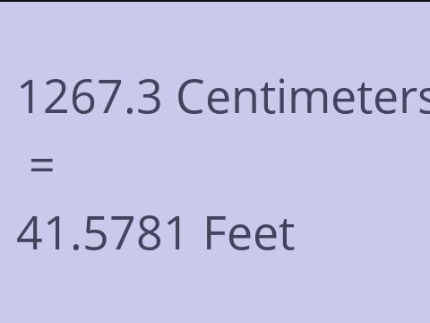 1267.3 CM TO FEET