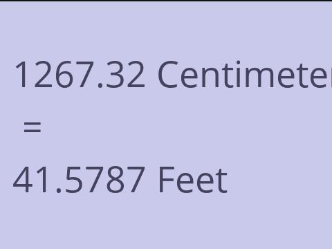 1267.32 CM TO FEET