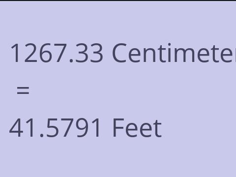 1267.33 CM TO FEET